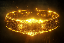 The Belt of Truth from Ephesians 6:14, depicted as a golden belt glowing with divine light, representing God's truth as our foundation.